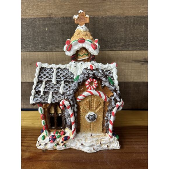 Candy Cane Chapel Vintage Christmas Village In Box - Picture 1 of 6